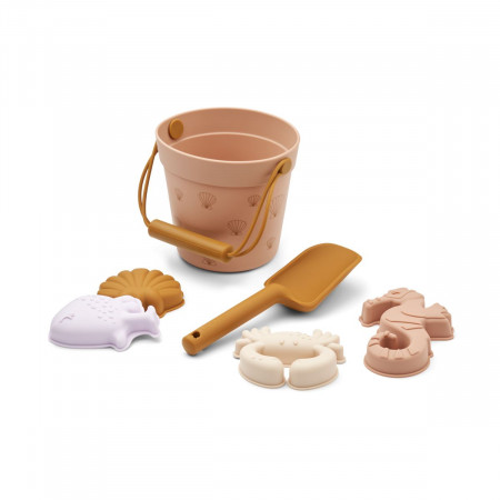 Liewood Silikon Sandspielzeug-Set Dante, Sea shell / Pale tuscany