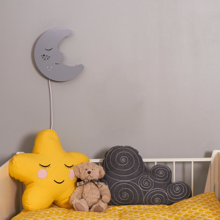 Roommate Kinderzimmerlampe Mond grau