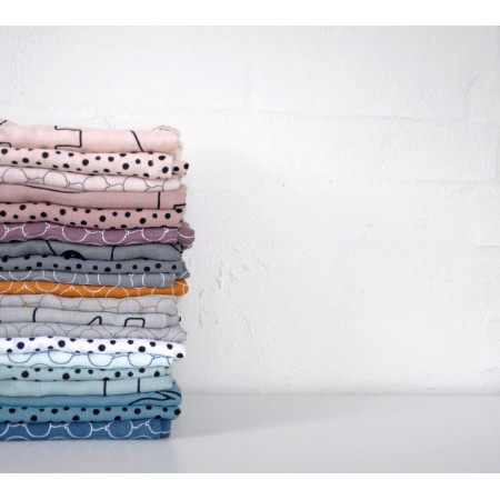 Done by Deer Spucktücher Set Happy Dots Blau Done by Deer Spucktücher Set Happy Dots Blau