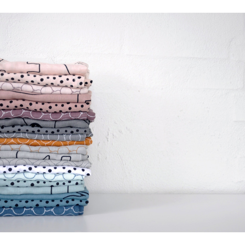 Done by Deer Spucktücher Set Happy Dots Blau Done by Deer Spucktücher Set Happy Dots Blau