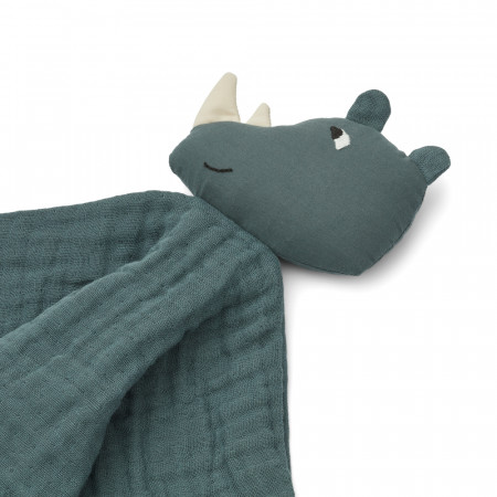 Liewood Kuscheltuch Addison Rhino / Whale Blue