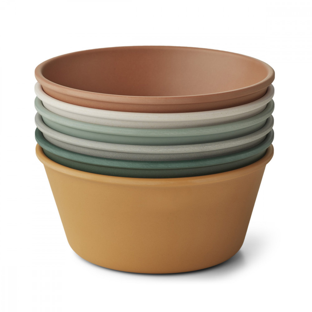 Liewood Irene bowl Schüssel Set 6-pack Mustard multi mix