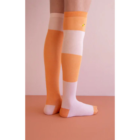 Sticky Lemon Kniestrümpfe Wanderer Gr. 22-35 - faded orange + candy pink