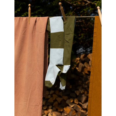 Sticky Lemon Overknee-Strümpfe Gr. 22-41 - Wanderer - seventies green + sky blue Sticky Lemon Overknee-Strümpfe Gr. 22-41 - Wanderer - seventies green + sky blue