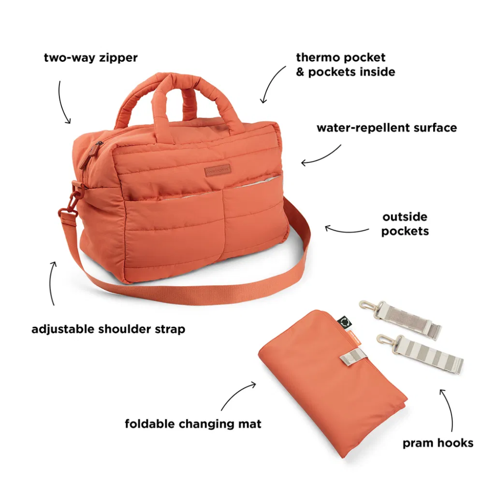 done by deer Gesteppte Wickeltasche Papaya