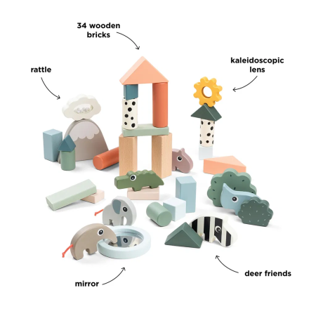 done by deer Holzbausteine 34 Stück in Sortierbox done by deer Holzbausteine 34 Stück in Sortierbox