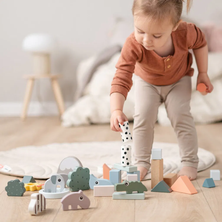 done by deer Holzbausteine 34 Stück in Sortierbox done by deer Holzbausteine 34 Stück in Sortierbox