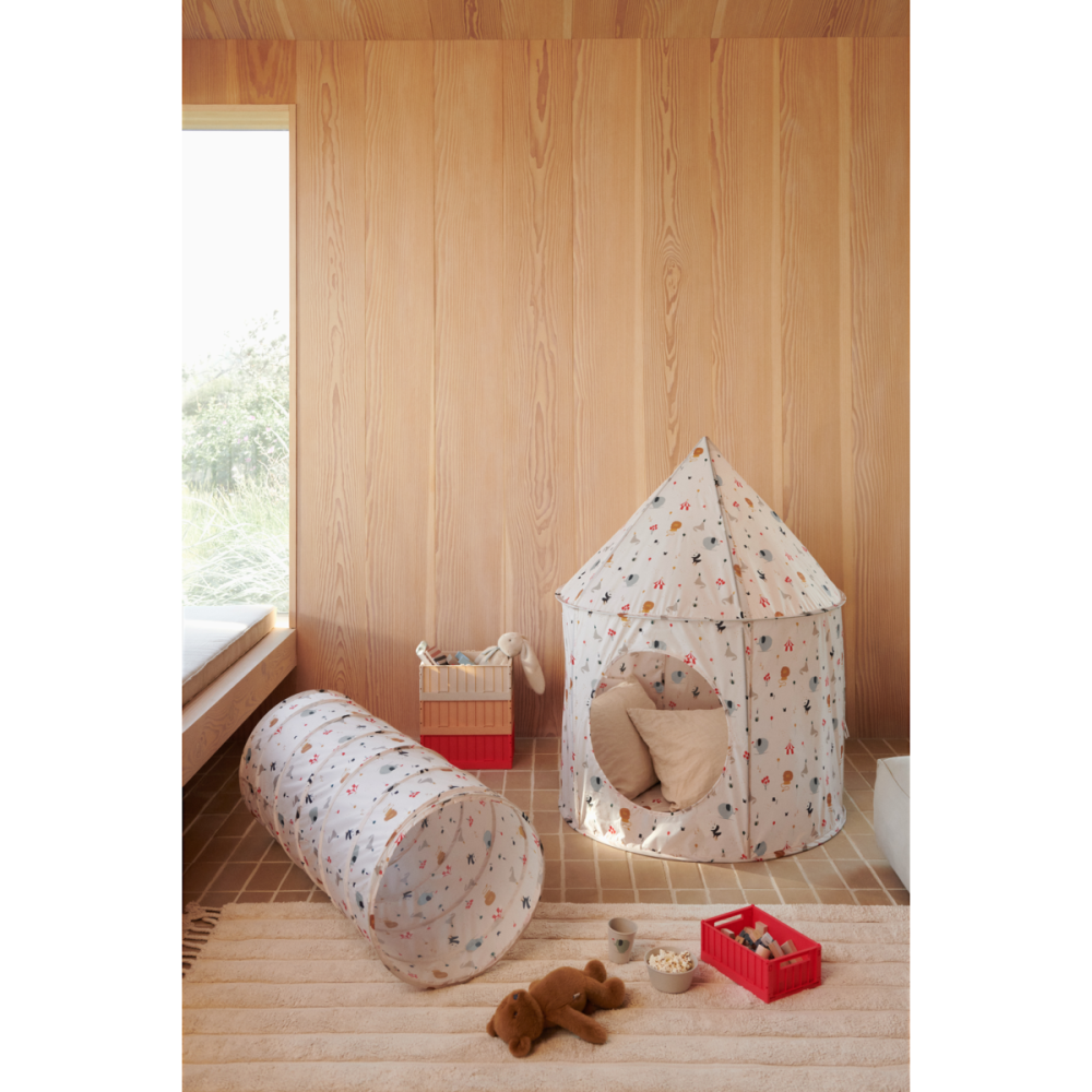 Liewood Spieltunnel | Emmanuel Pop Up Tunnel | Peach / Sea Shell 120 cm