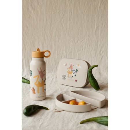 Liewood faltbare Snackbox "Eugene" around the world / sandy Liewood faltbare Snackbox "Eugene" around the world / sandy