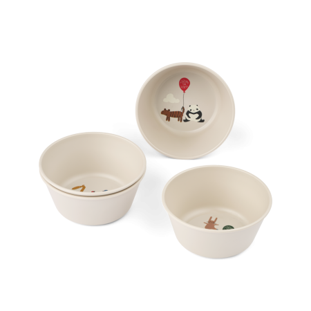 Liewood Snackschüsseln Schalen "Cees" 4er Set, around the world / sandy