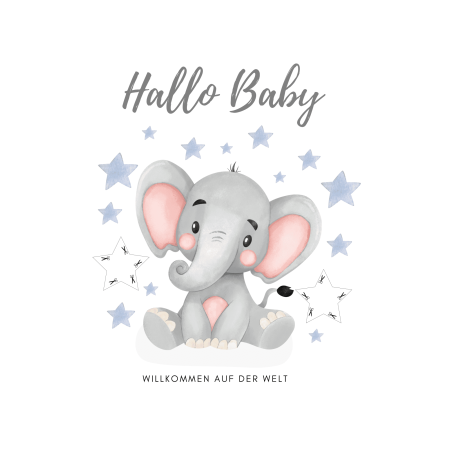 Geldgeschenk Baby Geburt "Elli" - Download zum Ausdrucken