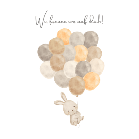 Babyparty Erinnerung "Häschen 1" - Download zum Ausdrucken