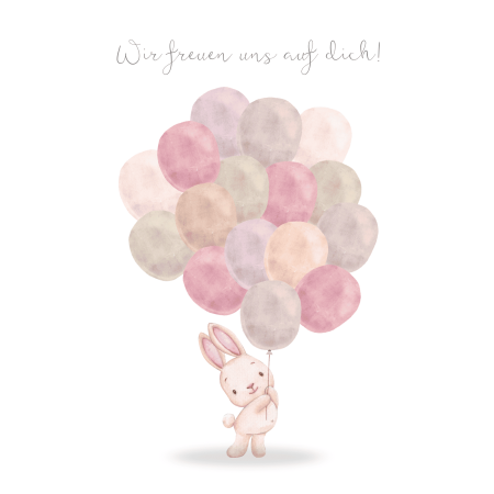 Babyparty Erinnerung "Häschen 3" - Download zum Ausdrucken