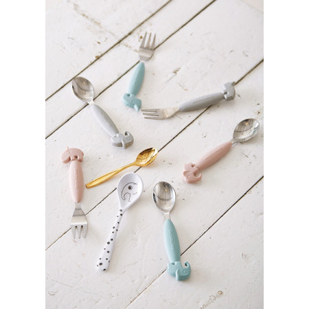 Done by Deer Kinderbesteckset Yummy+ "Easy Grip" Grau
