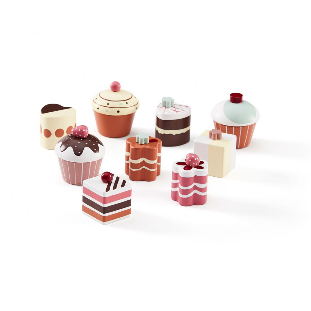 Kids Concept Cupcake & Pralinen 9er Set aus Holz Kids Concept Cupcake & Pralinen 9er Set aus Holz