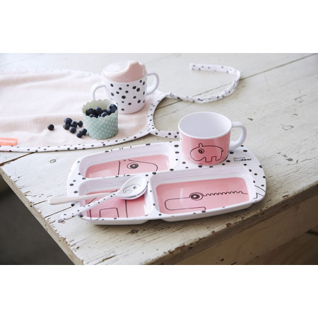 Done by Deer Kinderlöffel Set Happy Dots, Rosa