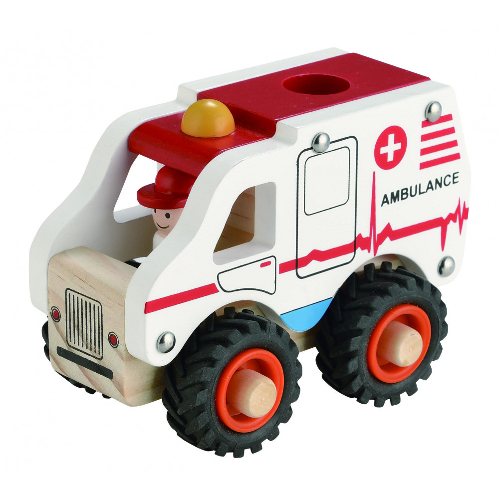 Magni Krankenwagen aus Holz Magni Krankenwagen aus Holz