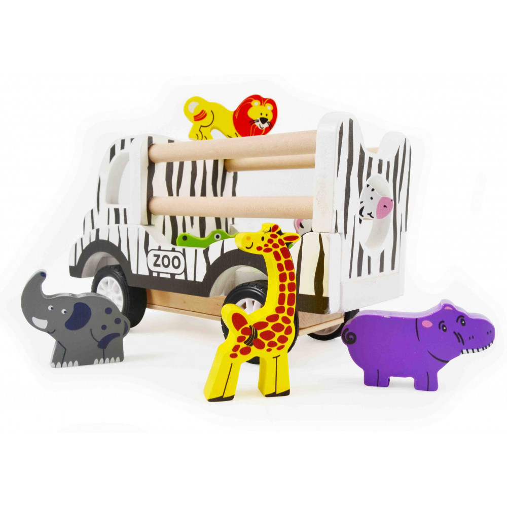 Magni Zoo Auto mit Tieren aus Holz Magni Zoo Auto mit Tieren aus Holz