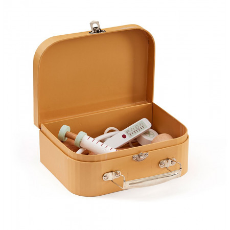 Kids Concept Arztkoffer mit Holz-Zubehör, gelb