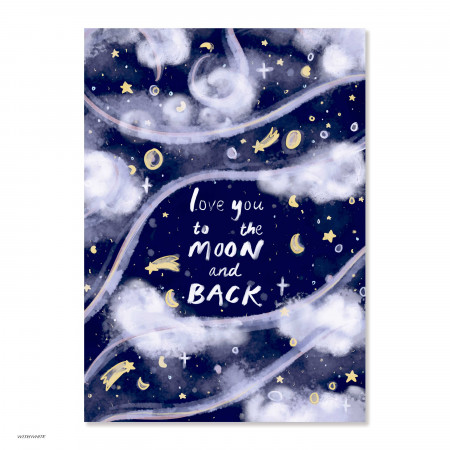Withwhite Poster "The universe with love" DIN A4