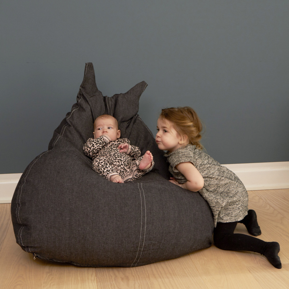 Roommate Sitzsack für Kinder Happy Cat, senfgelb Roommate Sitzsack für Kinder Happy Cat, senfgelb