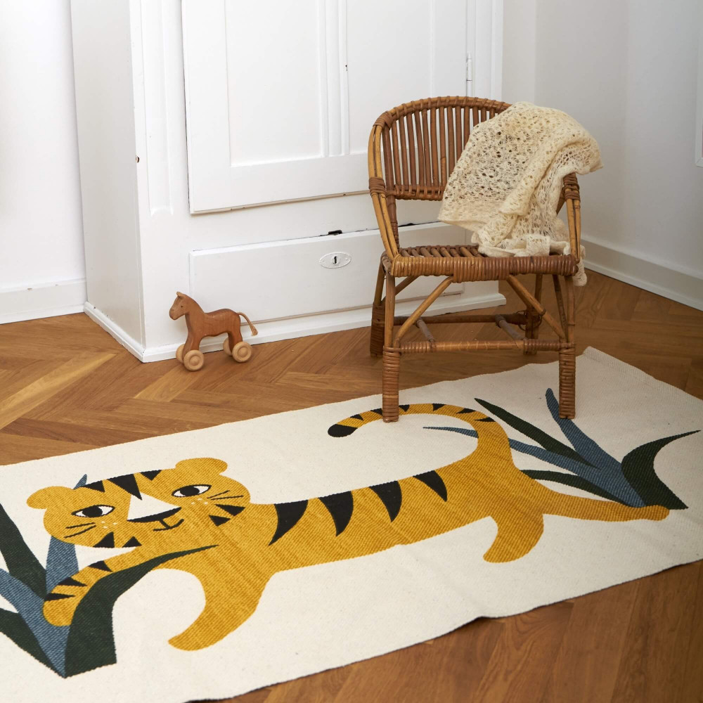 Roommate Teppich Tiger 140 x 70 cm, Baumwolle Roommate Teppich Tiger 140 x 70 cm, Baumwolle