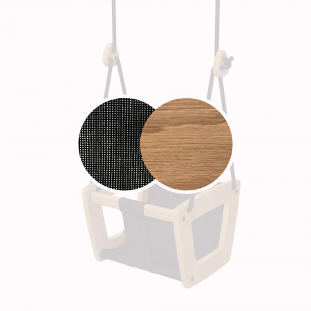 Lillagunga Babyschaukel aus Holz, Eiche - schwarz Lillagunga Babyschaukel aus Holz, Eiche - schwarz