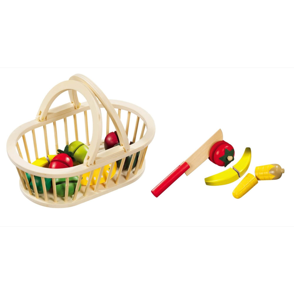 Magni Obstkorb mit 11 Früchten aus Holz Magni Obstkorb mit 11 Früchten aus Holz