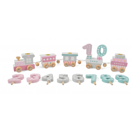 Magni Geburtstagszug mit 4 Wagons pastell rosa Magni Geburtstagszug mit 4 Wagons pastell rosa