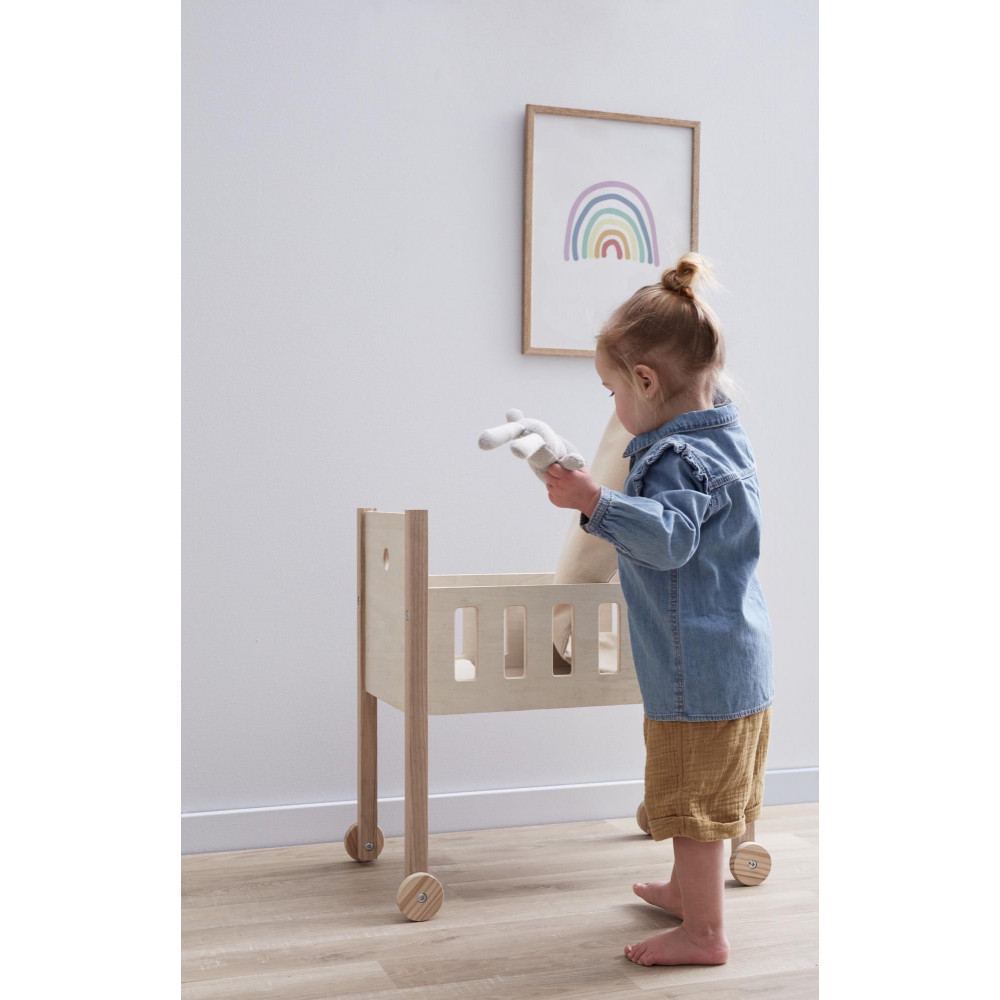 Kids Concept Puppenbett aus Holz Natur