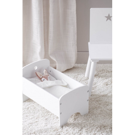 Kids Concept Puppenbett aus Holz Weiß