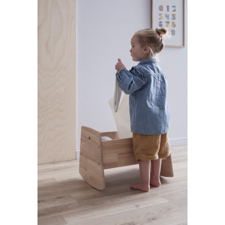 Kids Concept Puppenwiege aus Holz Natur