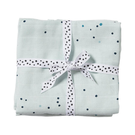 Done by Deer Spucktücher Set Dreamy dots Blau