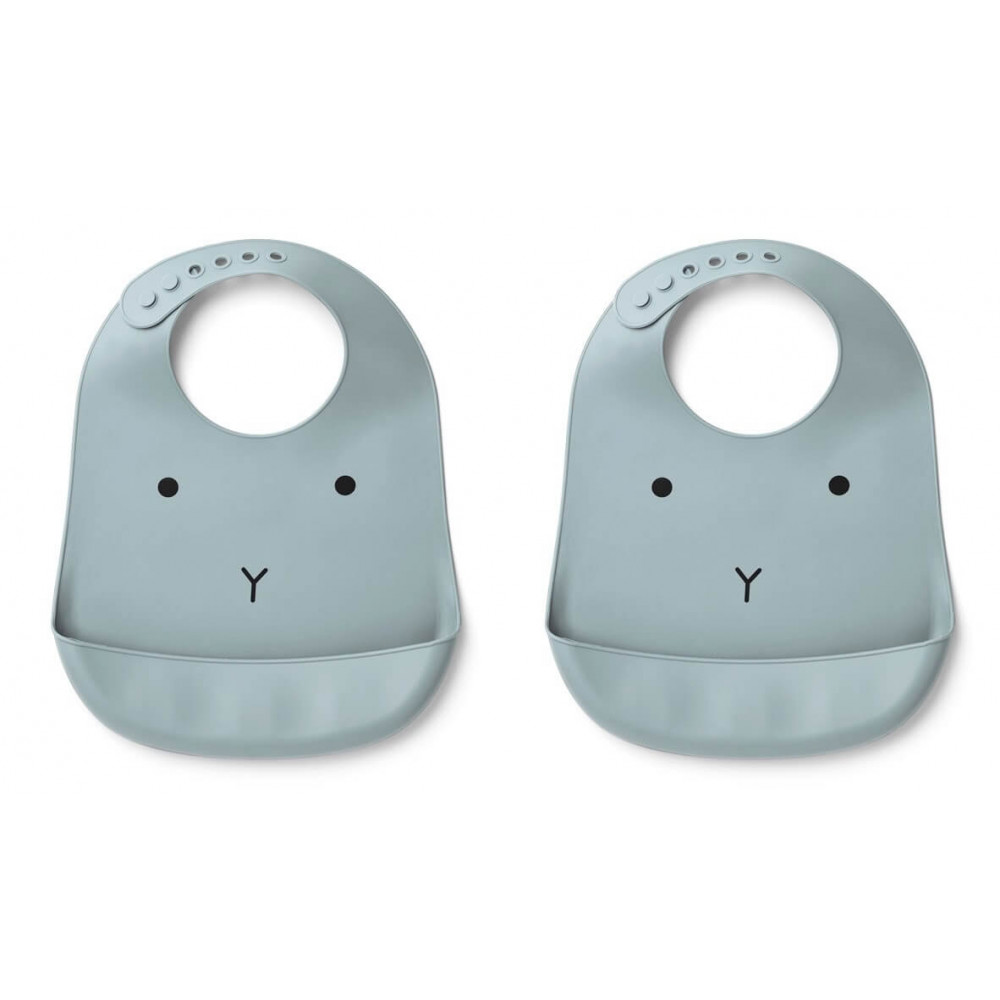 Liewood Silikon Lätzchen-Set Tilda, Hase Blau Liewood Silikon Lätzchen-Set Tilda, Hase Blau