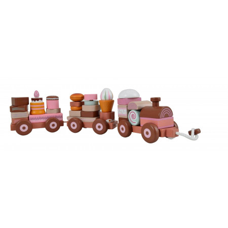 Magni Großer Holzzug mit Süßigkeiten / Stapelspiel Magni Großer Holzzug mit Süßigkeiten / Stapelspiel