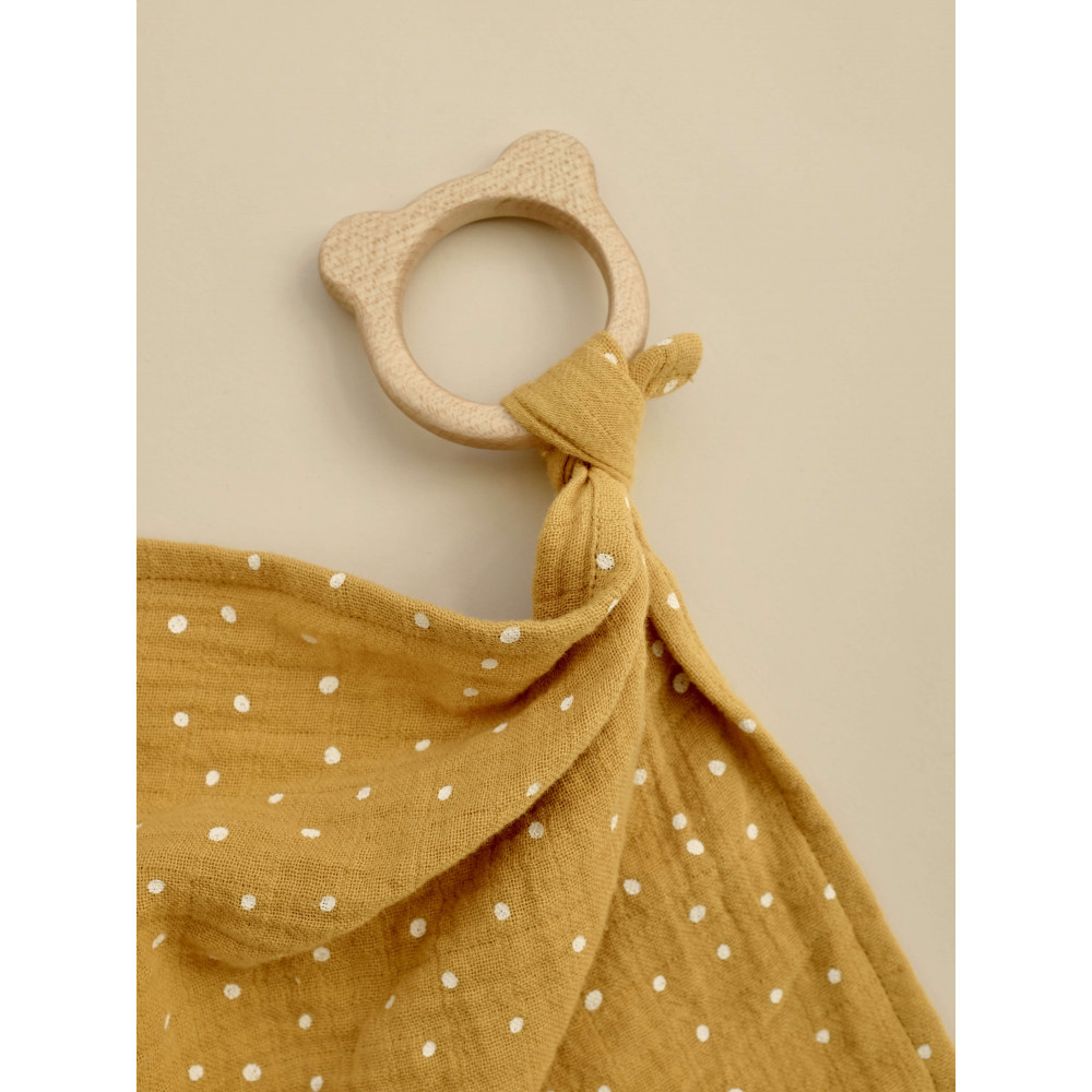 Liewood Kuscheltuch Dines mit Beißring Confetti Gelb Liewood Kuscheltuch Dines mit Beißring Confetti Gelb