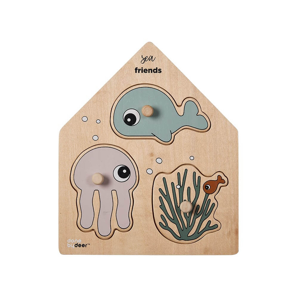 Done by Deer Puzzle "Sea Friends" aus Holz
