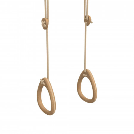 Lillagunga Schaukel-Ringe Eiche - Seile Beige