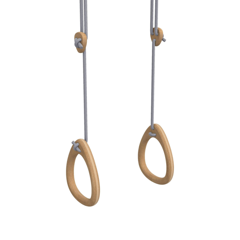 Lillagunga Schaukel-Ringe Eiche - Seile Grau Lillagunga Schaukel-Ringe Eiche - Seile Grau