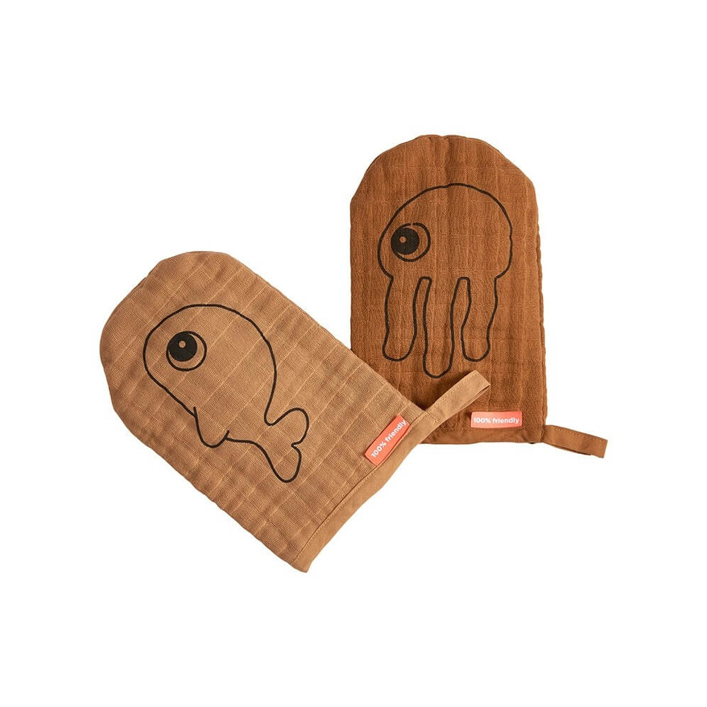 Done by Deer Waschlappen 2er Set Sea Friends Gelb Done by Deer Waschlappen 2er Set Sea Friends Gelb