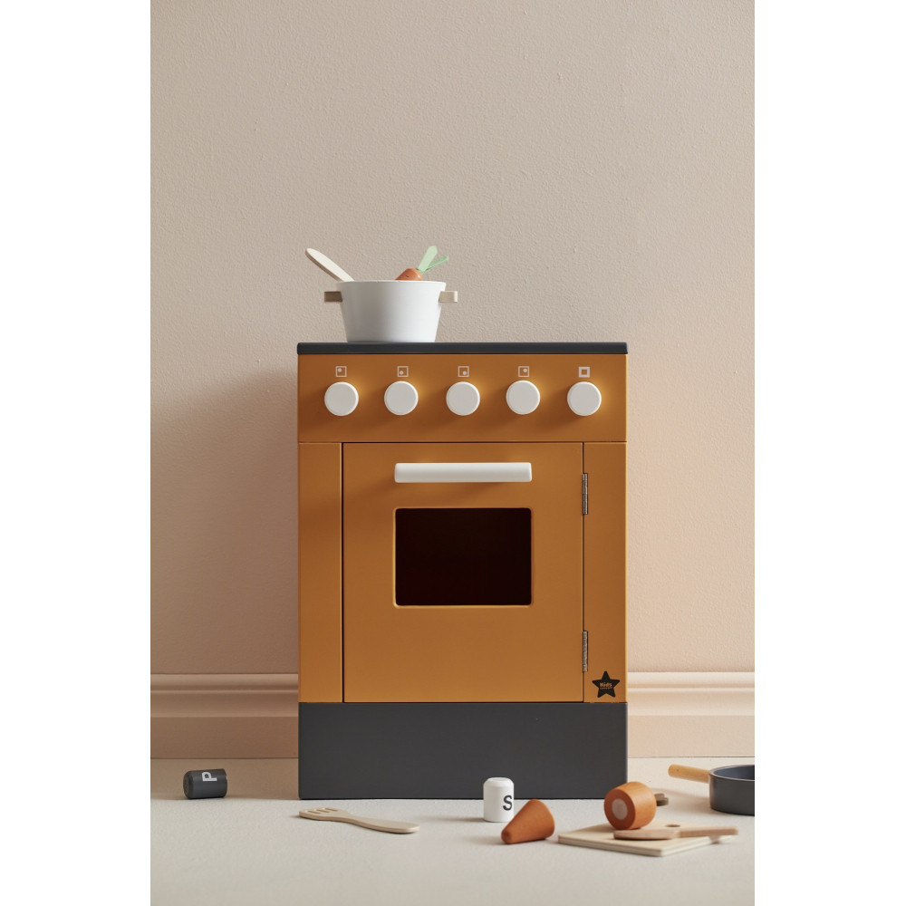 Kids Concept Kinderherd aus Holz, gelb