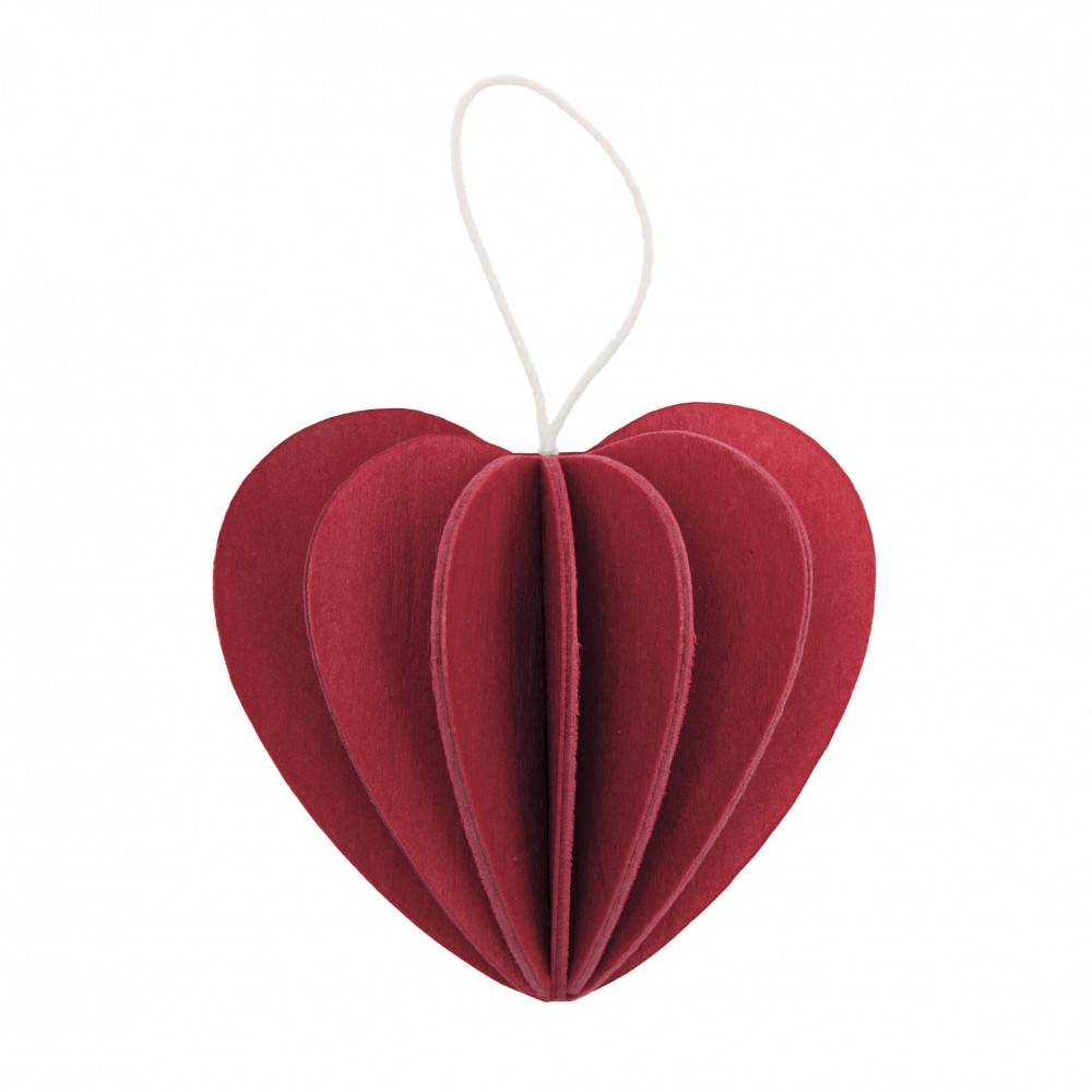 Lovi Holzfigur Herz, 4,5 cm dunkelrot Lovi Holzfigur Herz, 4,5 cm dunkelrot