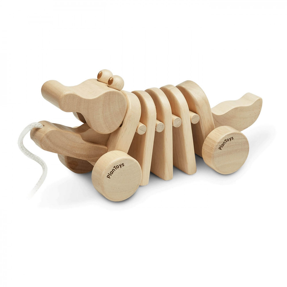 PlanToys Nachziehtier Krokodil natur PlanToys Nachziehtier Krokodil natur