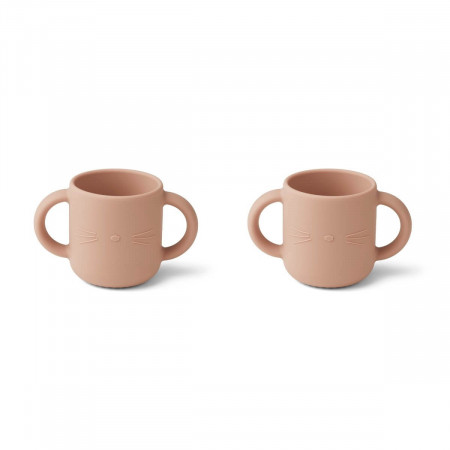 Liewood Silikontassen Gene 2er Set, Cat rose