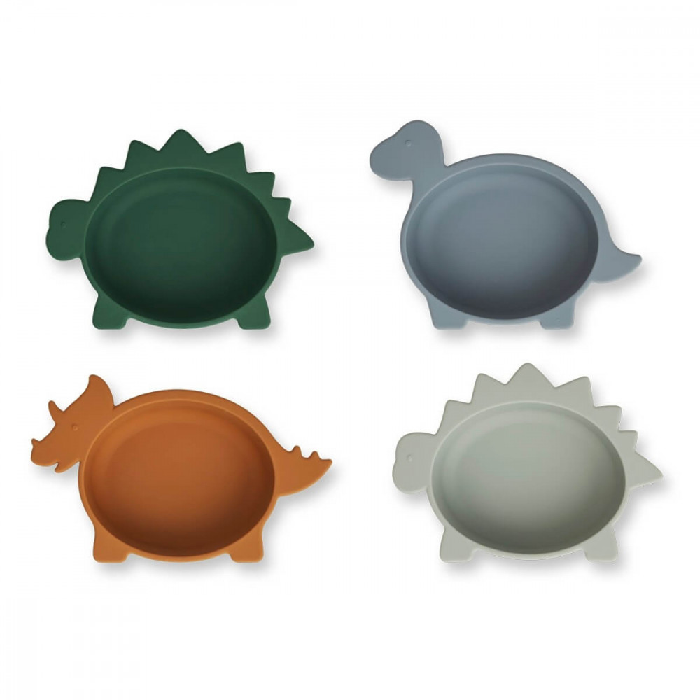 Liewood Silikon-Schüssel Set Iggy Dino blue multi mix Liewood Silikon-Schüssel Set Iggy Dino blue multi mix