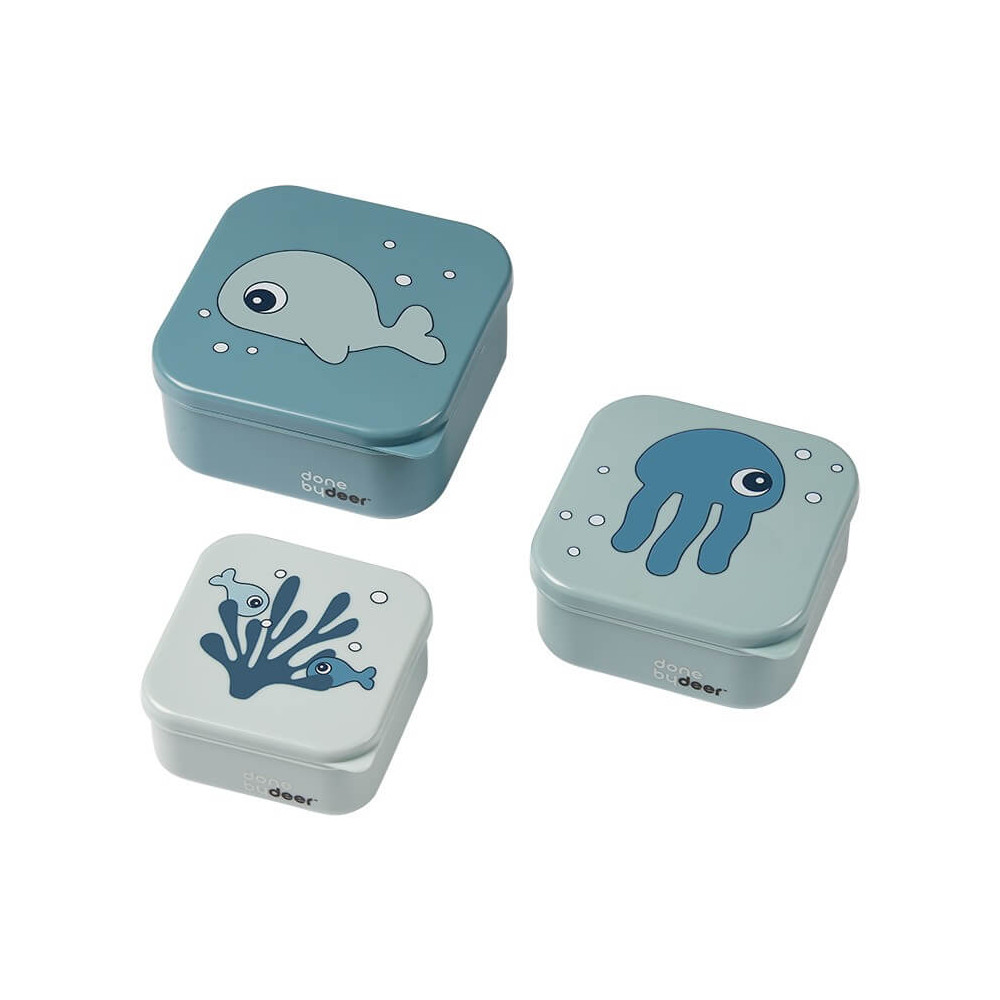 Done by Deer Brotdosen Set Sea friends Blau Done by Deer Brotdosen Set Sea friends Blau