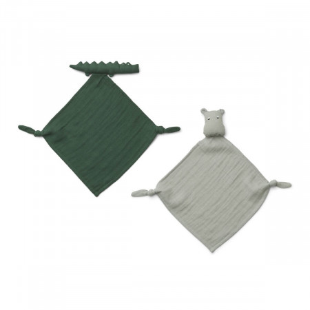 Liewood Yoko Kuscheltuch 2er Pack Safari green mix