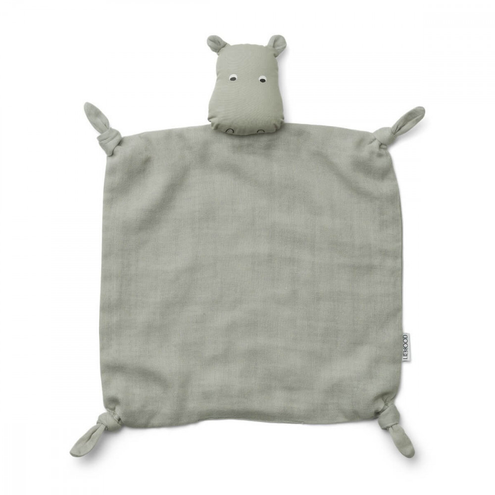 Liewood Kuscheltuch aus Bio-Baumwolle Hippo dove blue