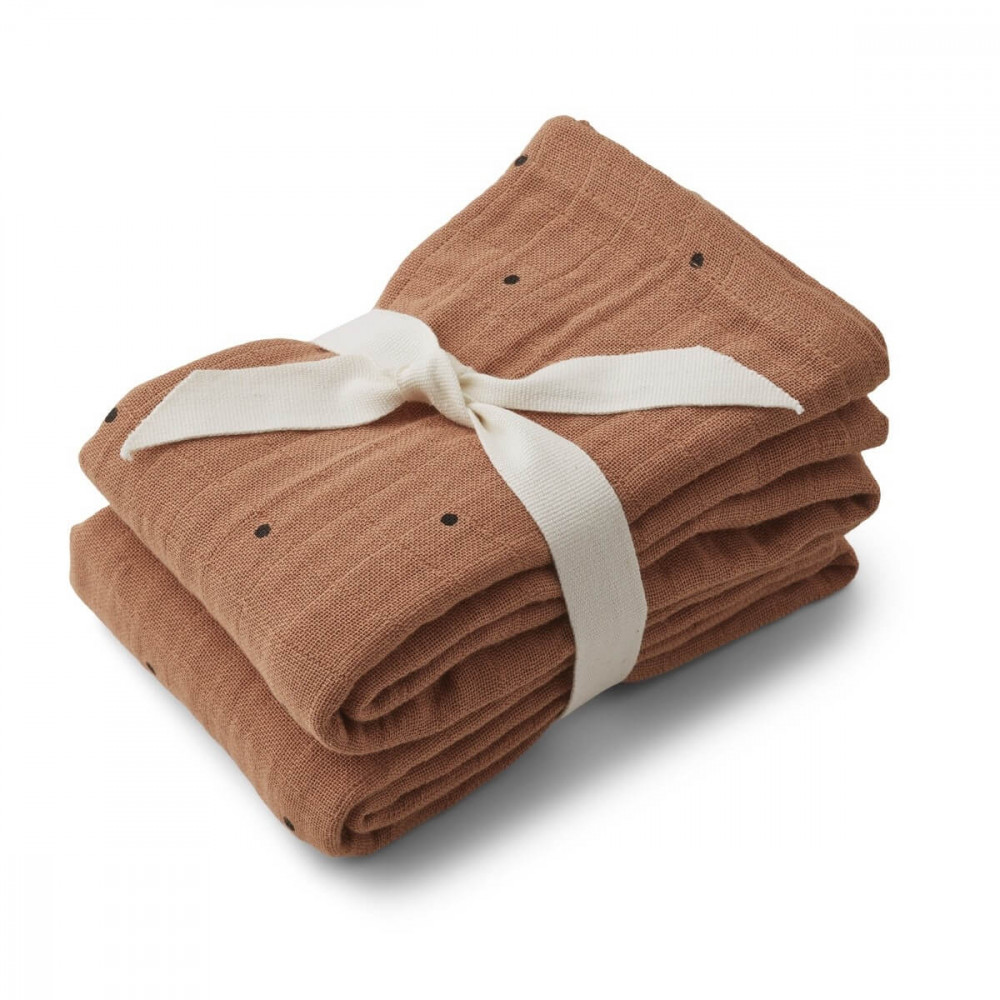 Liewood Lewis Spucktuch 2er Set Classic dot tuscany rose Liewood Lewis Spucktuch 2er Set Classic dot tuscany rose