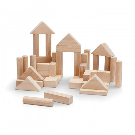 PlanToys Holzbauklötze Natur - 40 Stück